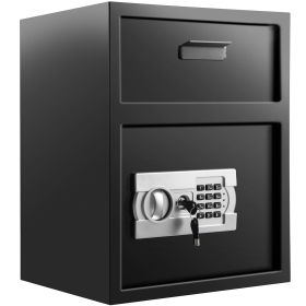 VEVOR Digital Depository Safe 1.7 Cubic Feet Made of Carbon Steel Electronic Code Lock Depository Safe with Deposit Slot with Two Emergency Keys