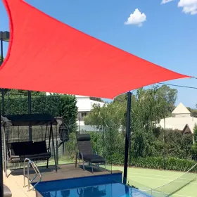 10'X10' Scarlet HDPE Sunshade Sail (Option: Defaulttitle)