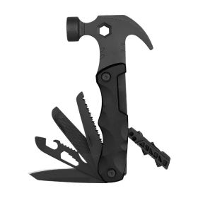 Multifunctional Survival Tools Foldable Outdoor Tool Hammer (Type: Nail Hammer, Color: Black)