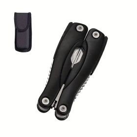 Professional Stainless Steel Pliers Tool Set: Multi-function Knife, Nylon Sheath, Etc. - The Perfect Gift For Camping, Survival, Hiking, Etc.! (Color: Black camping outdoor)
