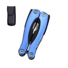 Professional Stainless Steel Pliers Tool Set: Multi-function Knife, Nylon Sheath, Etc. - The Perfect Gift For Camping, Survival, Hiking, Etc.! (Color: Blue camping outdoor)