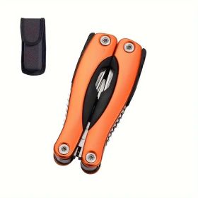 "The Last Tool You'll Need - Professional Multi-Function Pliers for Outdoor Survival" (Color: Orange camping outdoor)