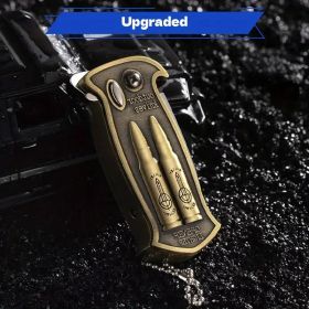 "Tactical Multi-Tool Lighter - Outdoor Butane Flame with Bottle Opener for Camping Hiking Survival" (Color: Bullet style)